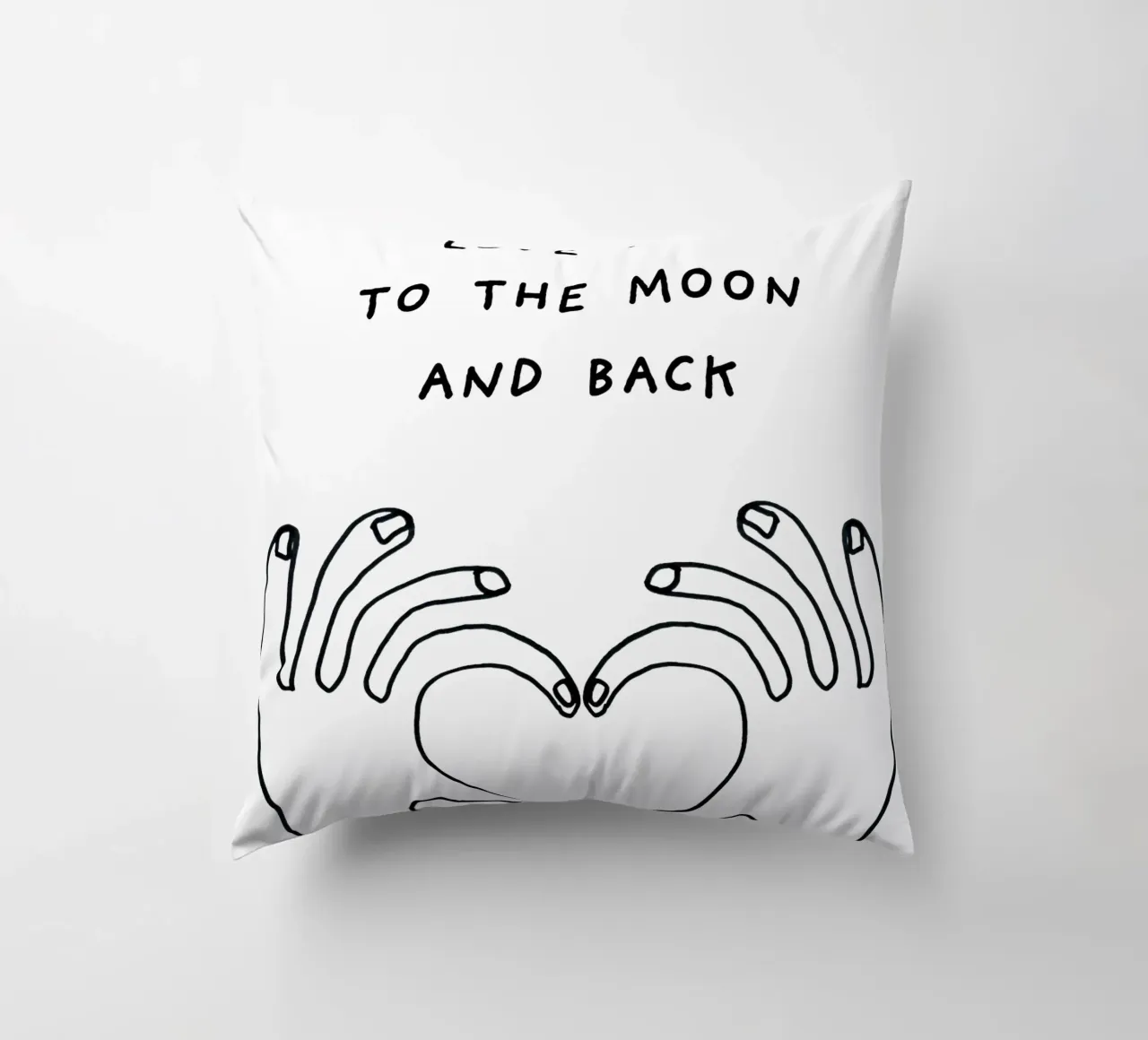 Love you to the moon and back cuscino da thesoulhugclub