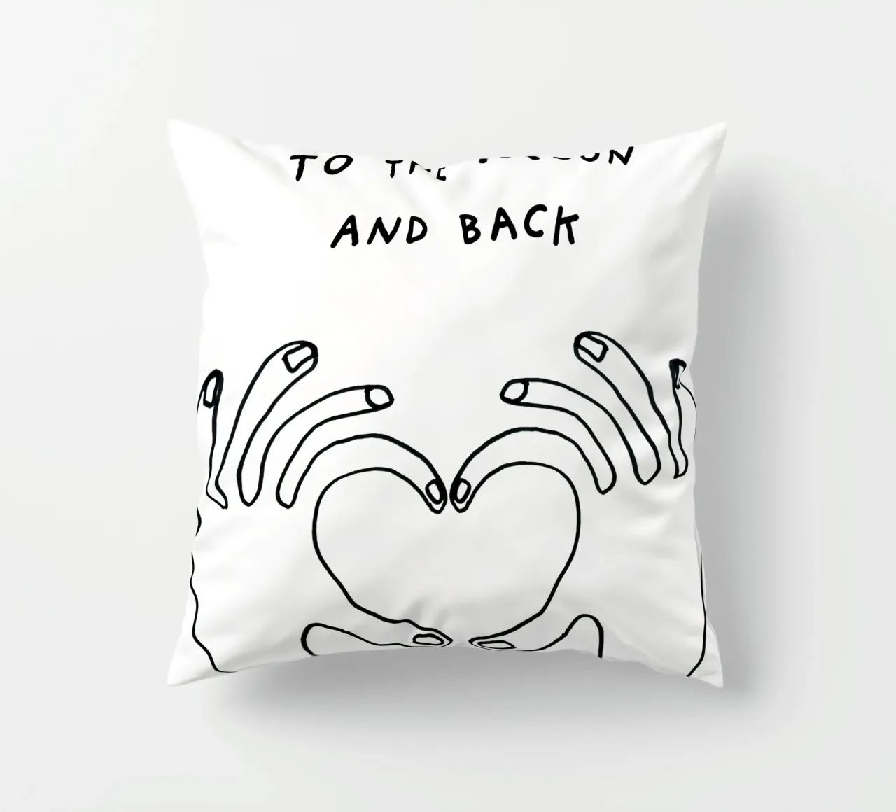Love you to the moon and back cuscino da thesoulhugclub