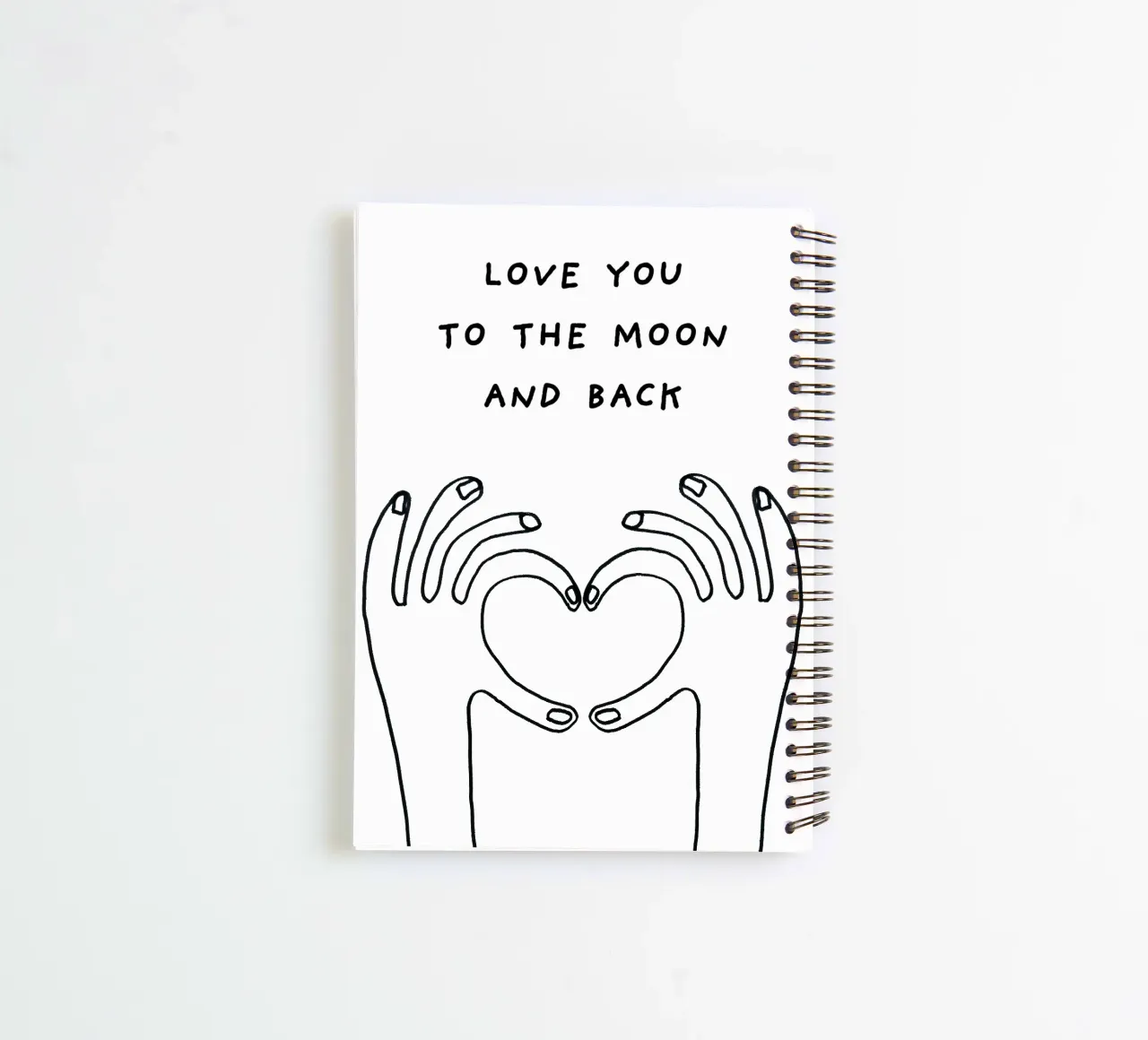 Love you to the moon and back spiral notebook by thesoulhugclub