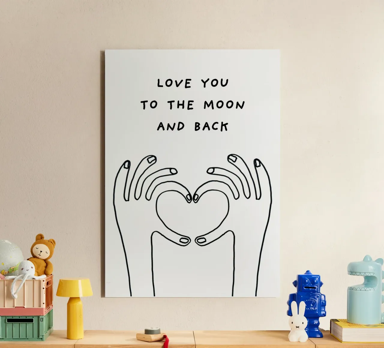 Love you to the moon and back alluminio dibond da thesoulhugclub