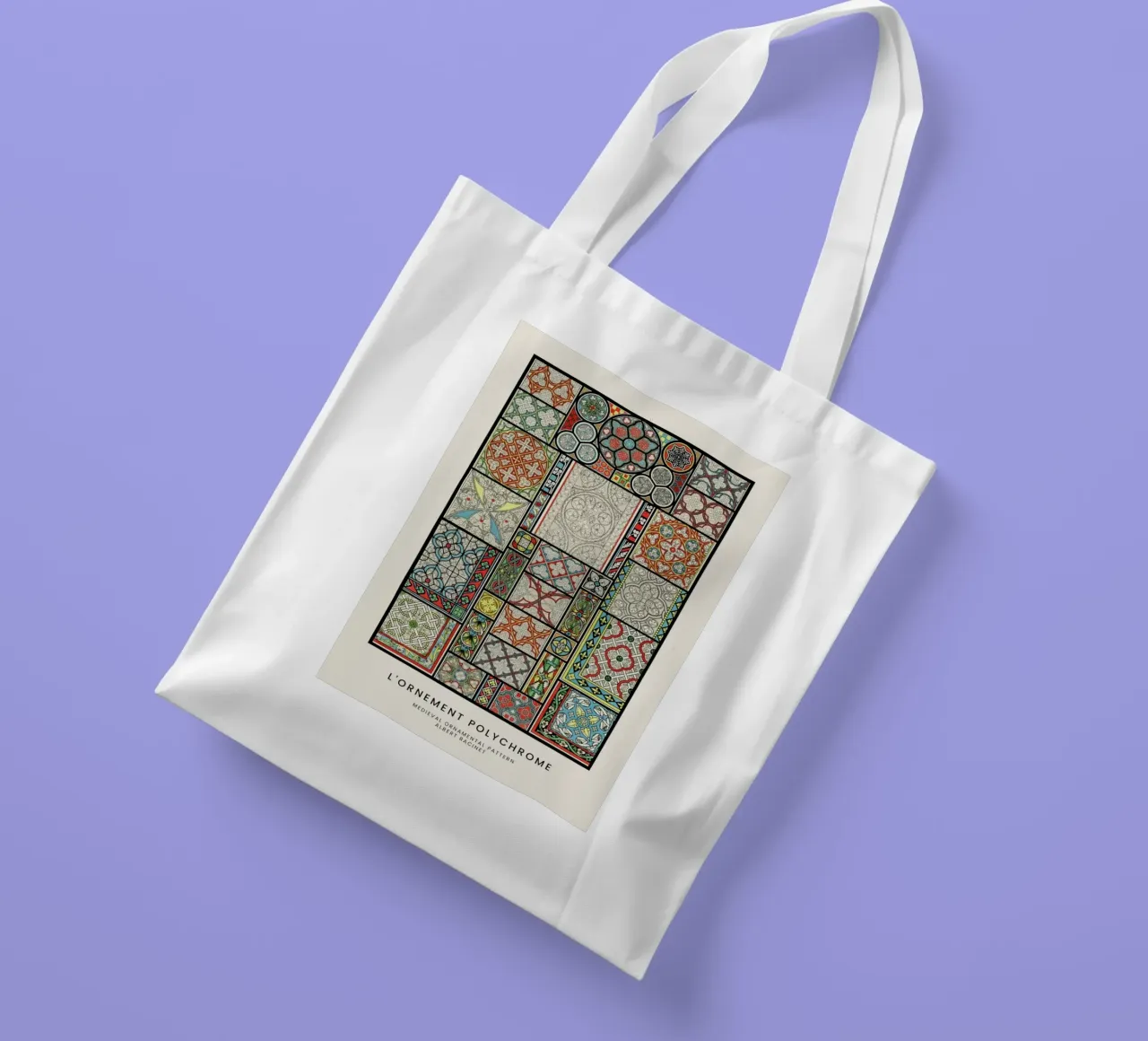 Racinet -  Medieval  Ornamental Pattern borsa in juta da Vintage by JUNIQE