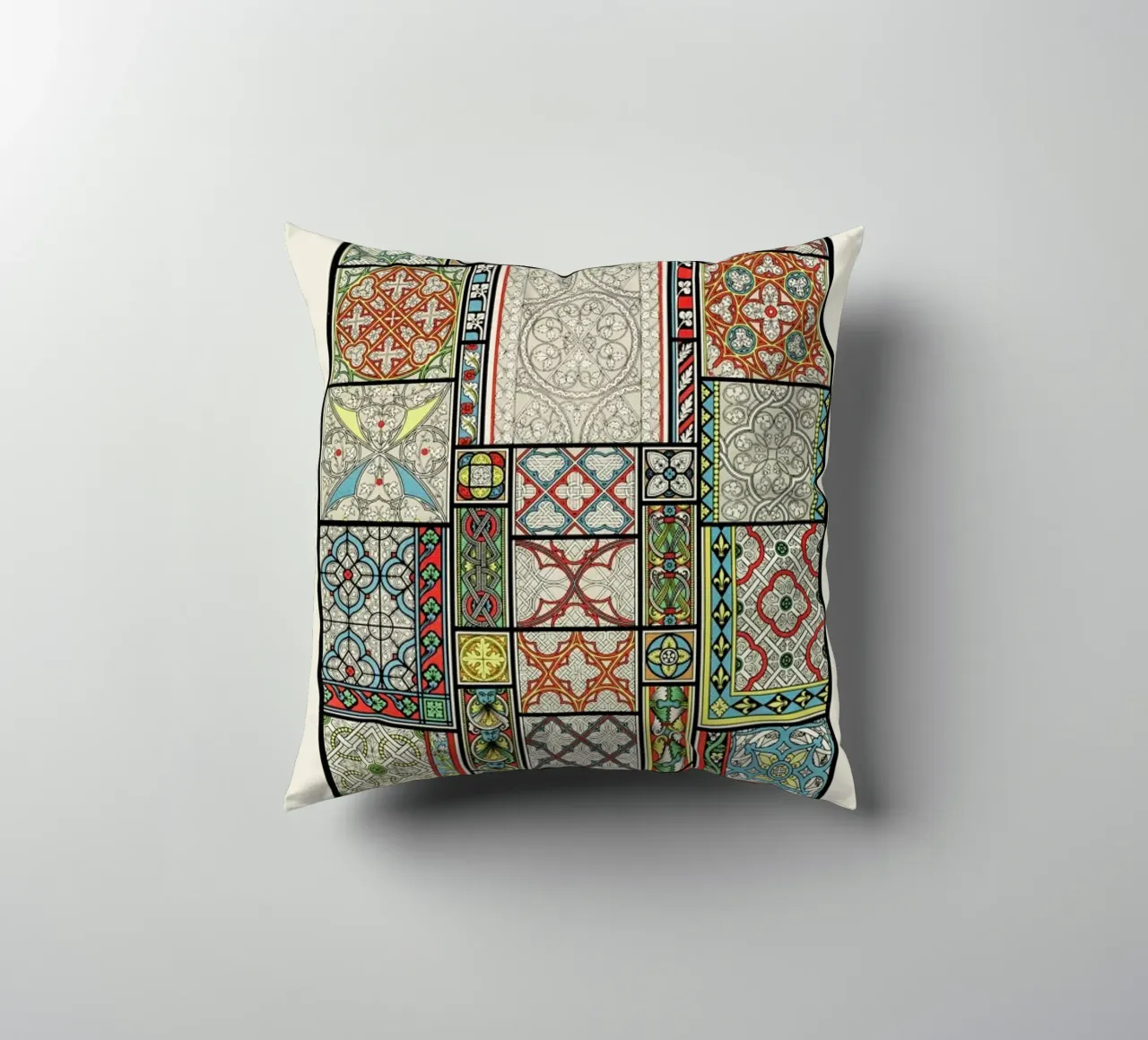 Racinet -  Medieval  Ornamental Pattern cuscino da Vintage by JUNIQE