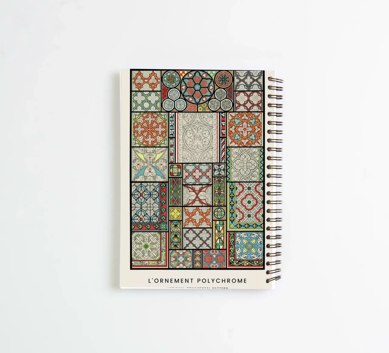 Racinet -  Medieval  Ornamental Pattern spiral notebook by Vintage by JUNIQE