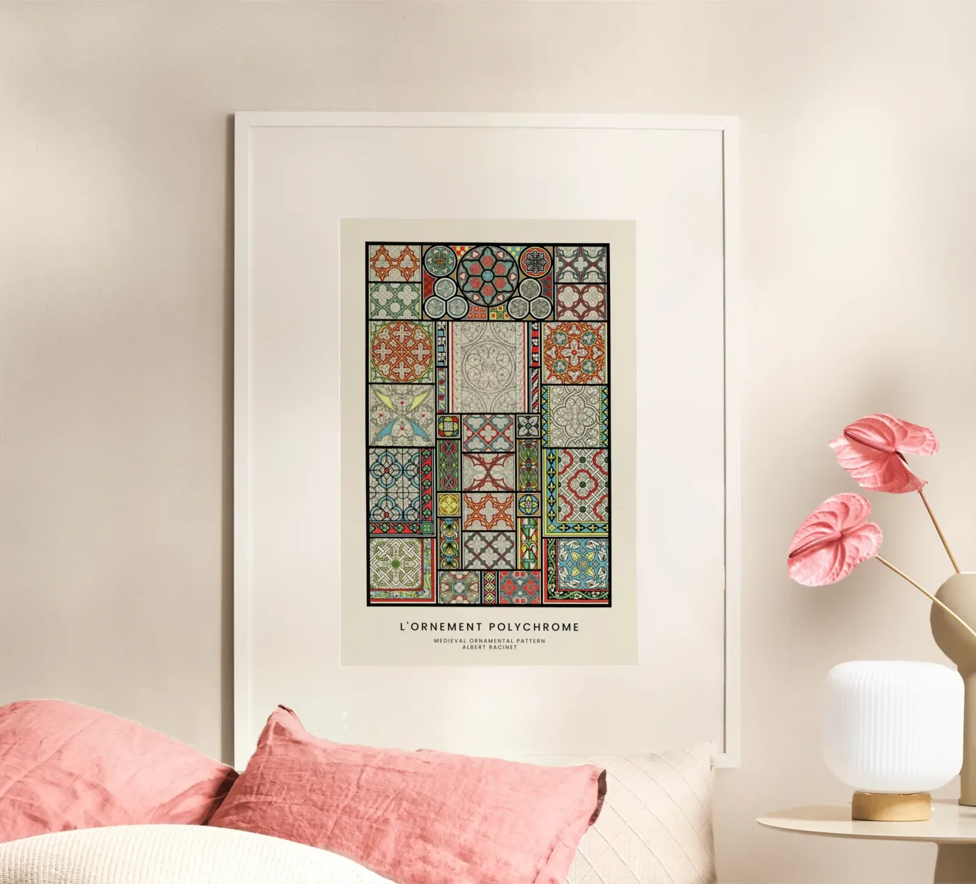 Racinet -  Medieval  Ornamental Pattern poster da Vintage by JUNIQE