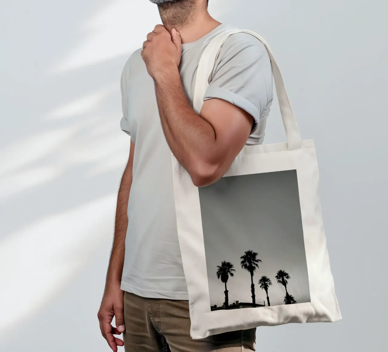 Group Of Palms borsa in juta da Sebastian Hilgetag
