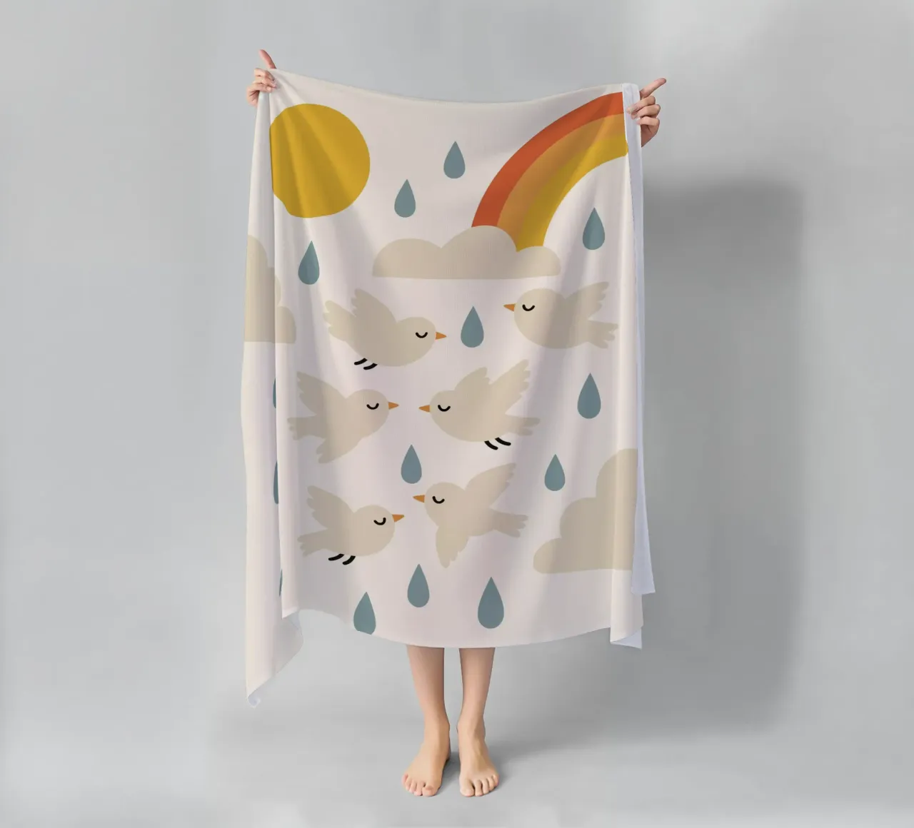 Birds In Rain telo mare da treechild