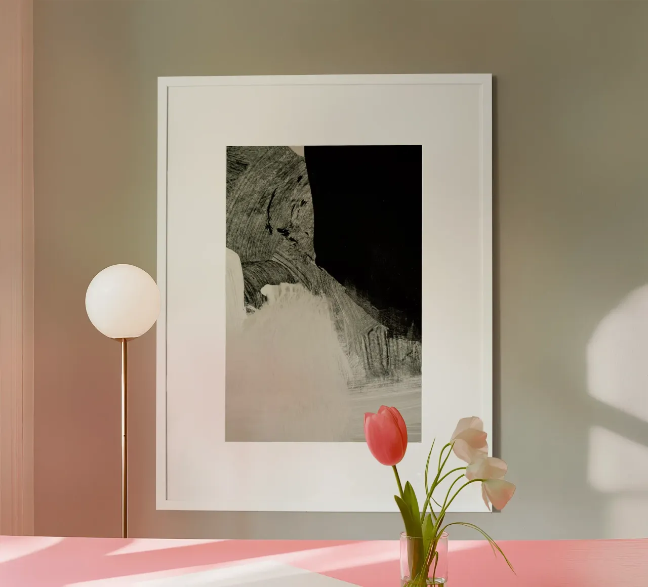 Minimalist Painting 05 01 poster con telaio in legno da IRIS LEHNHARDT FINE ART