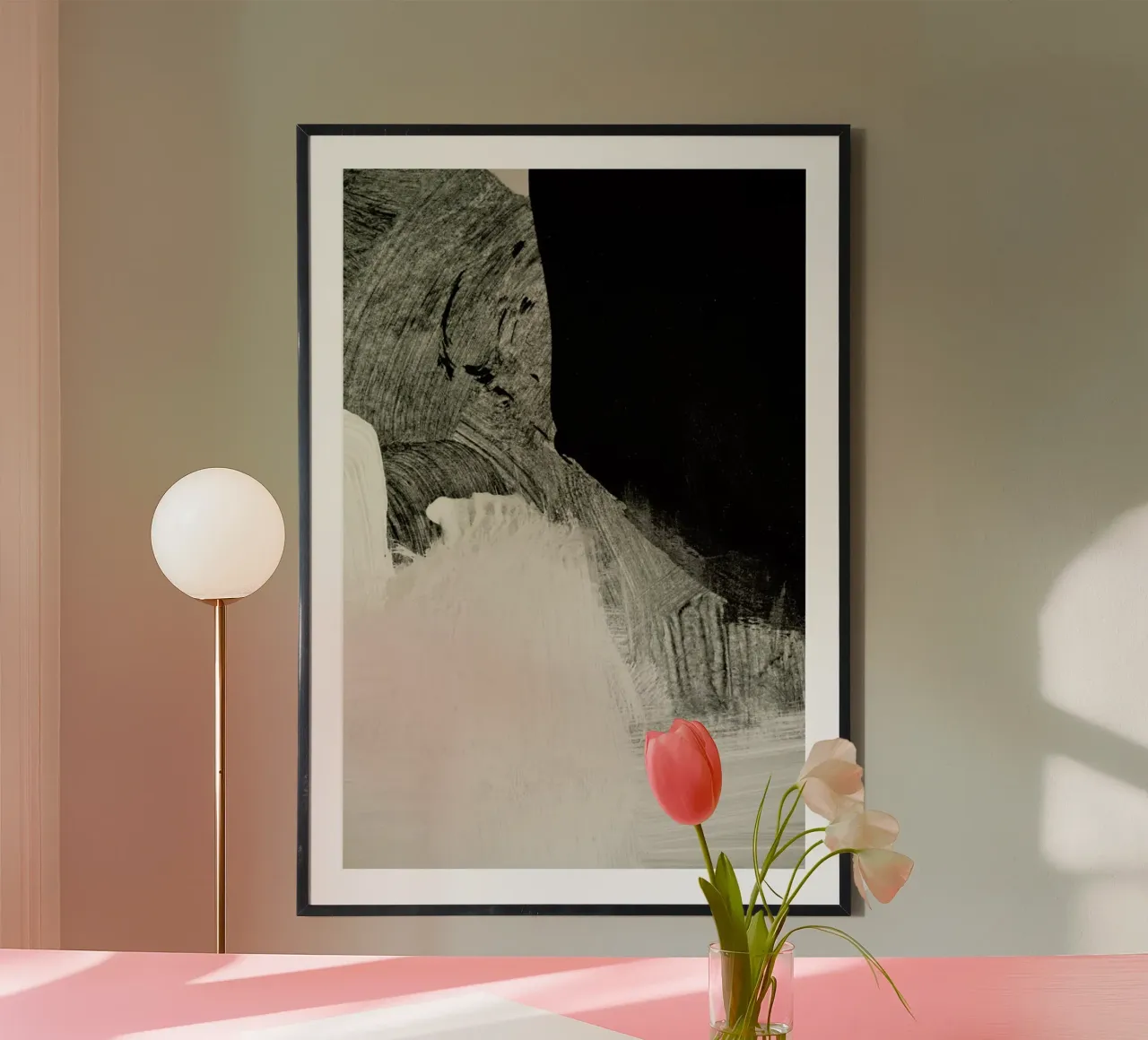 Minimalist Painting 05 01 poster con telaio in legno da IRIS LEHNHARDT FINE ART