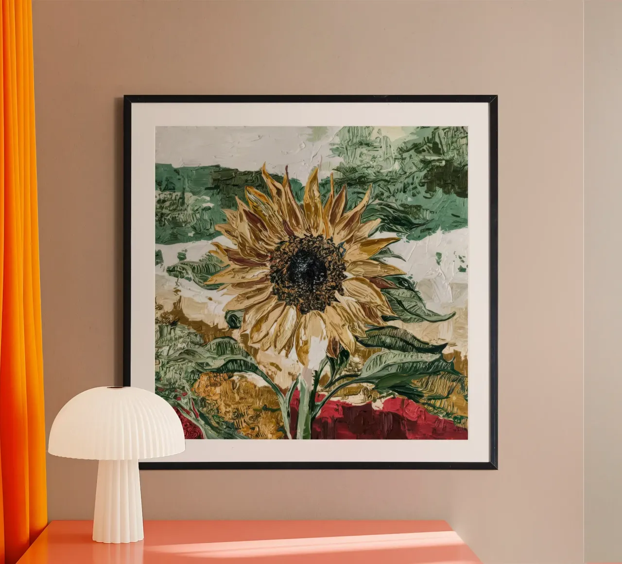 Corona strutturata alla luce del sole poster con telaio in legno da Obisidian Brush