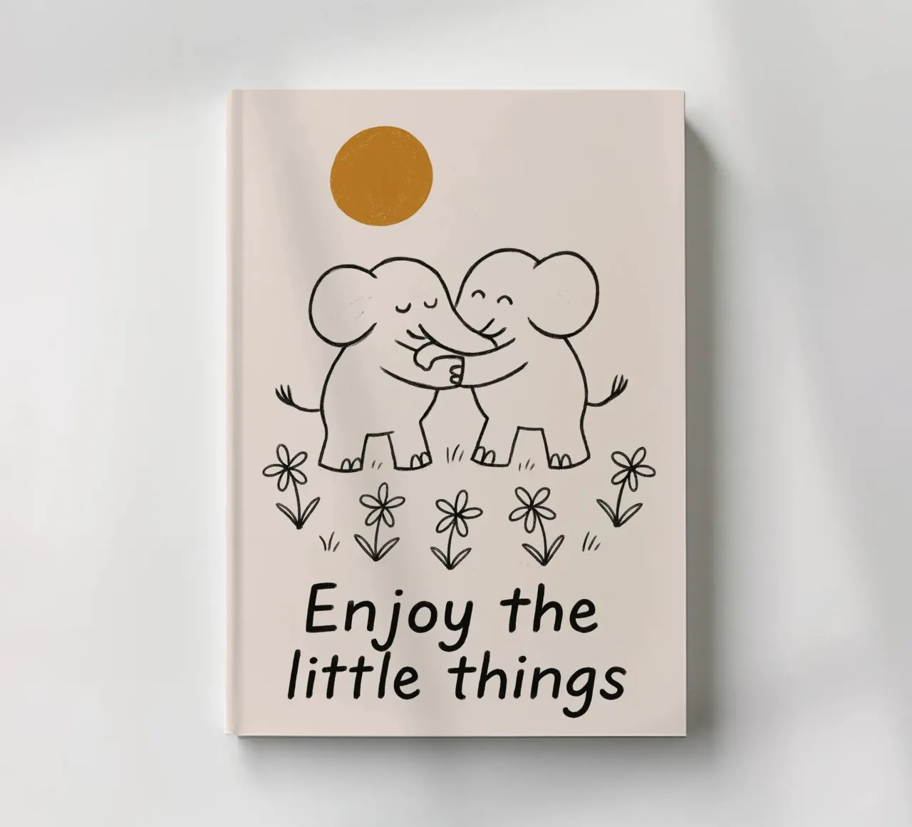 Enjoy The Little Things (Elephant) notebook by treechild