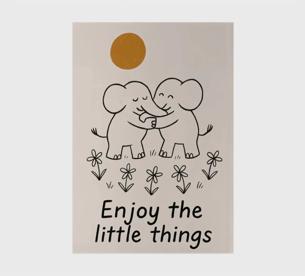 Enjoy The Little Things (Elephant) notebook by treechild