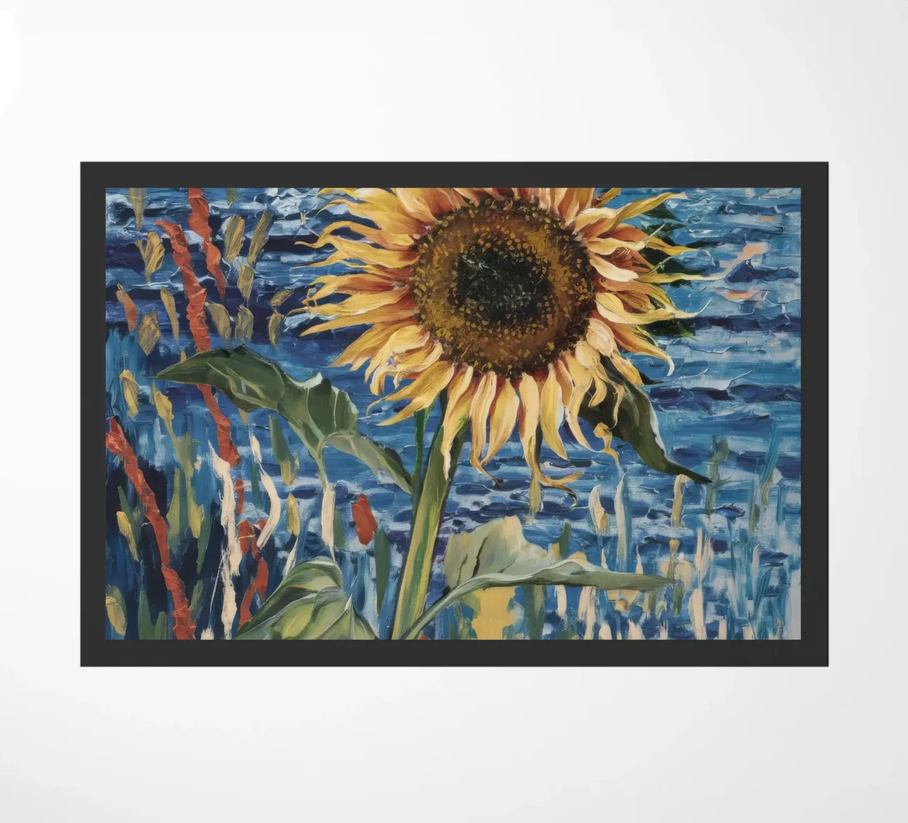 Riverside Sun Gaze doormat by Obisidian Brush