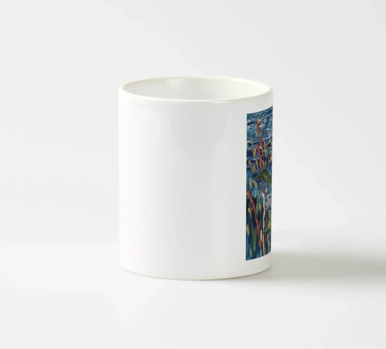 Sguardo del sole sul fiume tazza in ceramica da Obisidian Brush