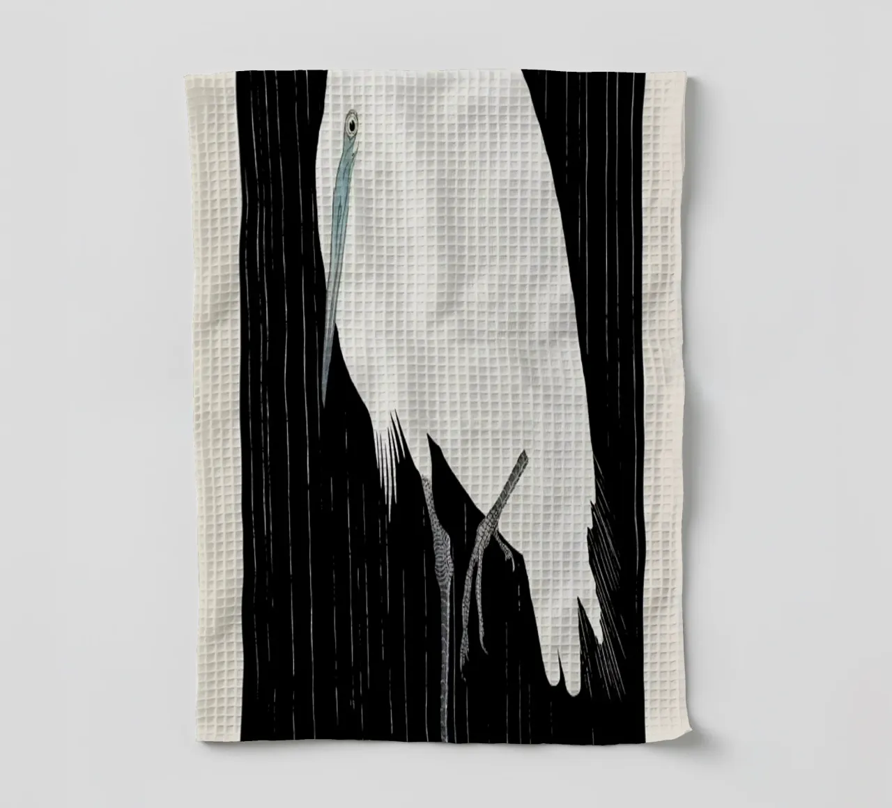 Koson - Egret in the Rain canovaccio da cucina da Vintage by JUNIQE
