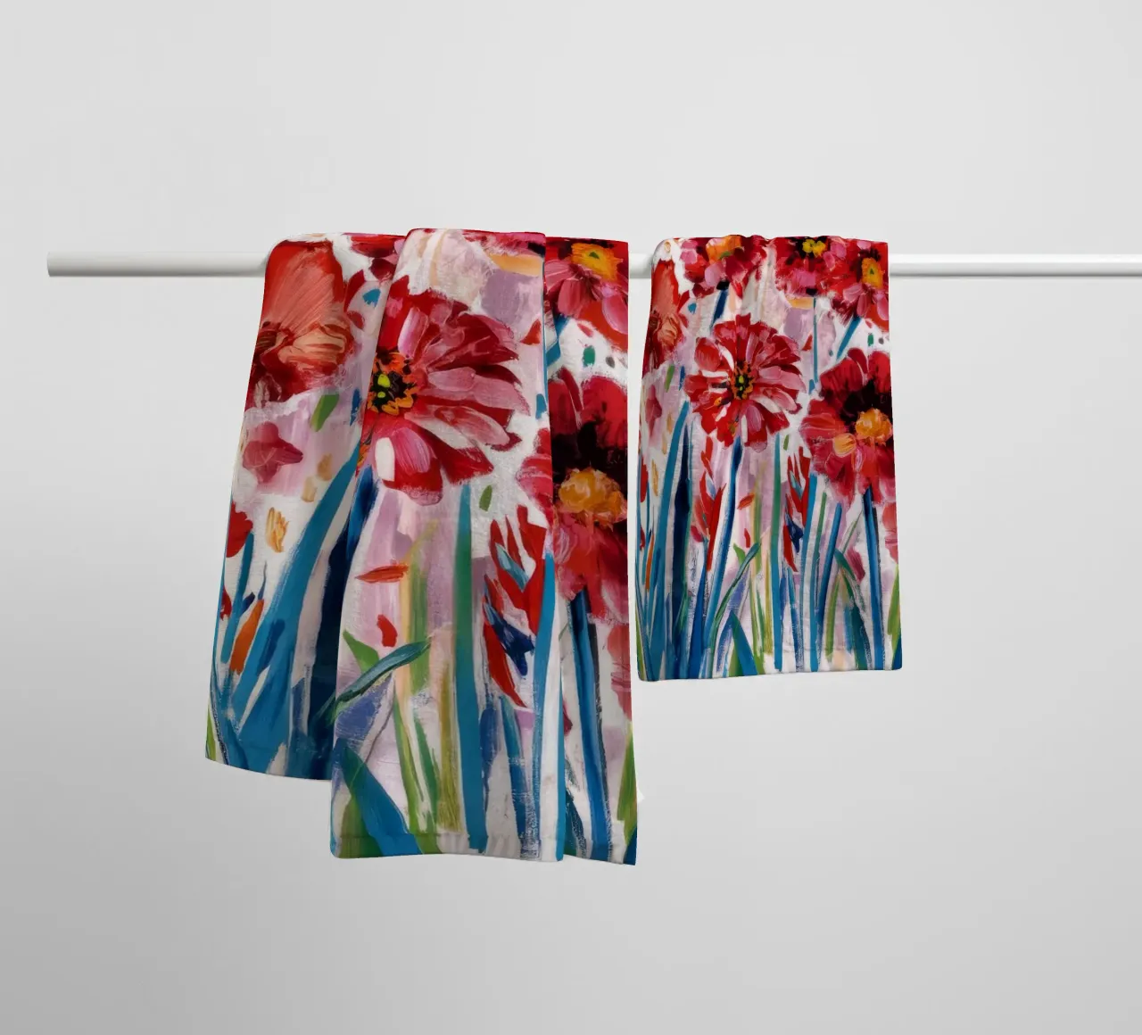 Sfilata di ciliegi in fiore asciugamano da bagno da Obisidian Brush