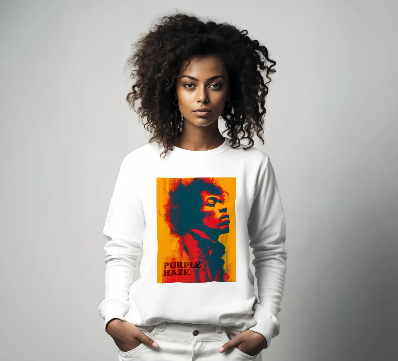 Purple Haze | Ritratto di Jimi Hendrix felpa da Autofocus