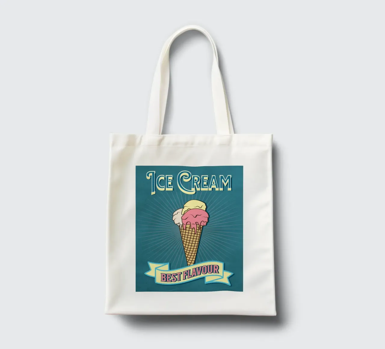 Retro Ice Cream Cone Poster | Best Flavour tote bag by Une Affaire de Filles