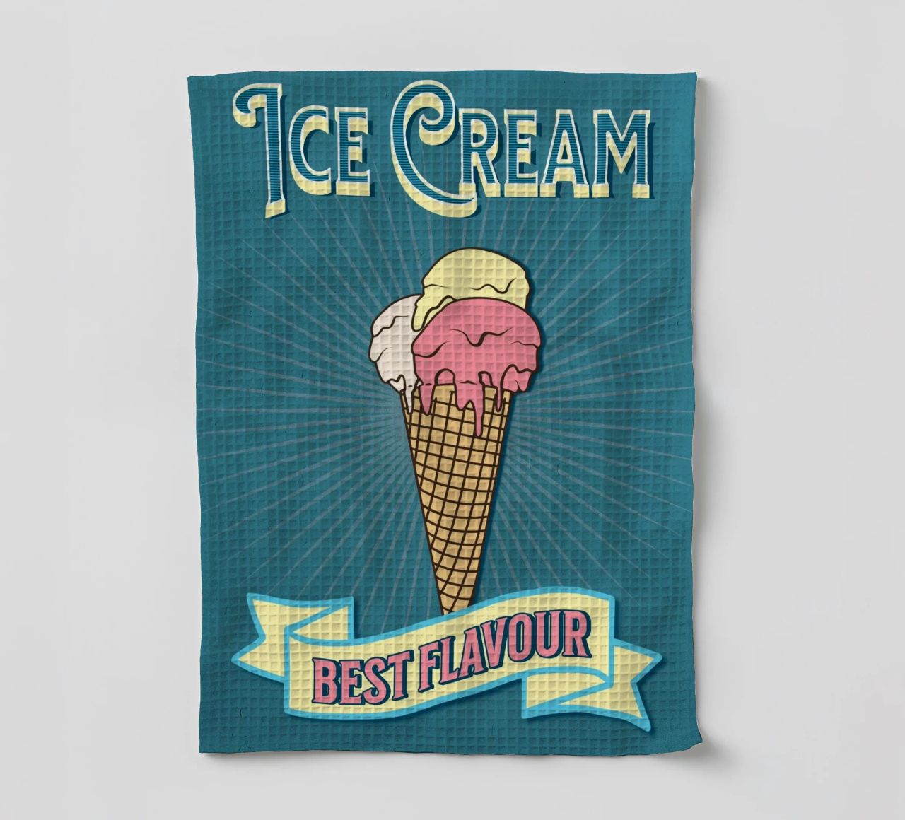 Retro Ice Cream Cone Poster | Best Flavour torchon de Une Affaire de Filles