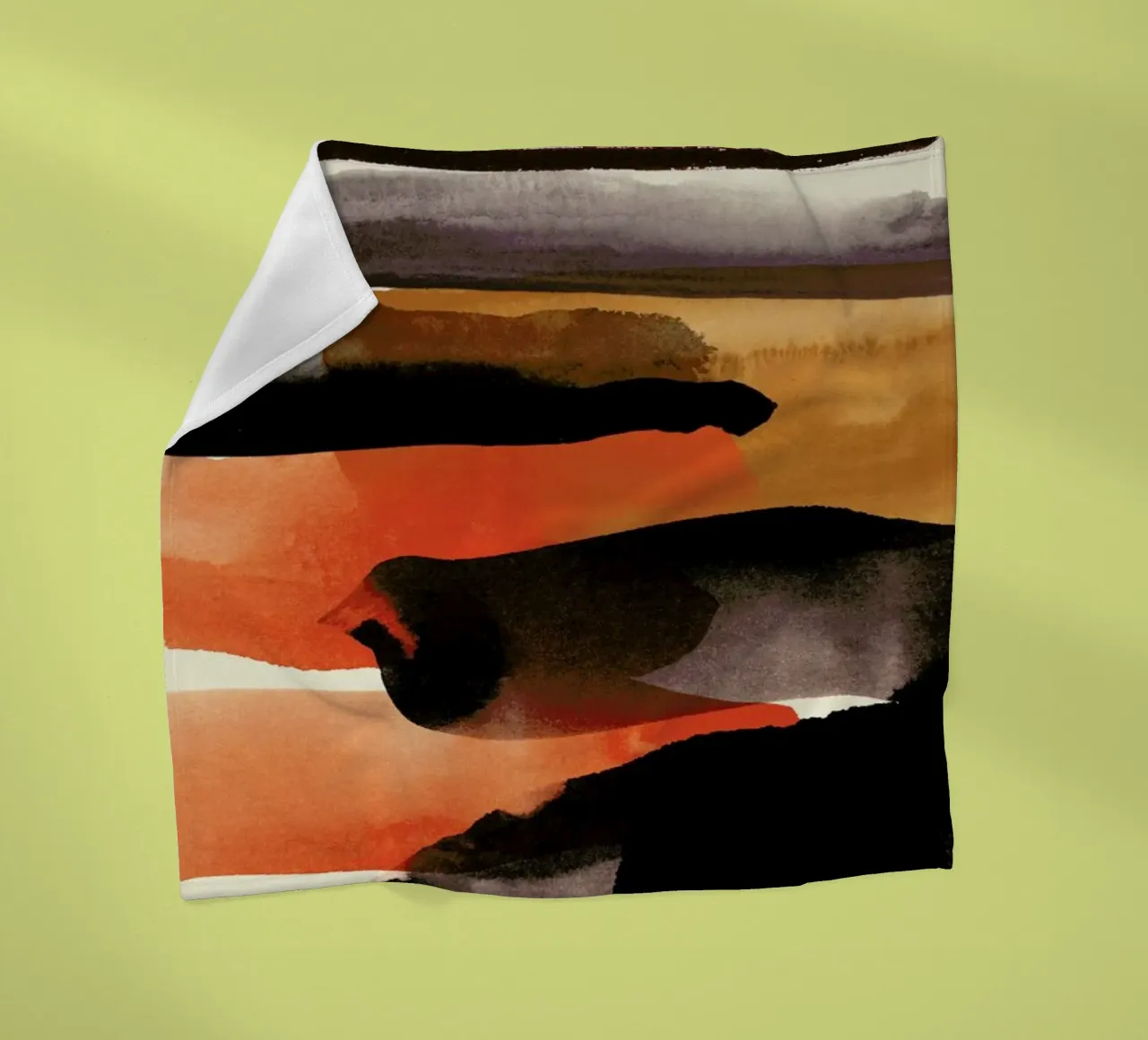 Burntsienna Fleecedecke von STUDIO LEEMO