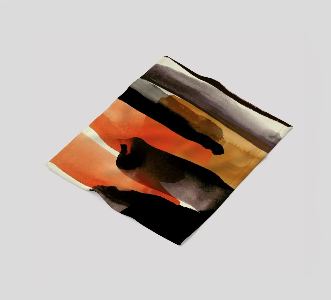 Burntsienna Fleecedecke von STUDIO LEEMO