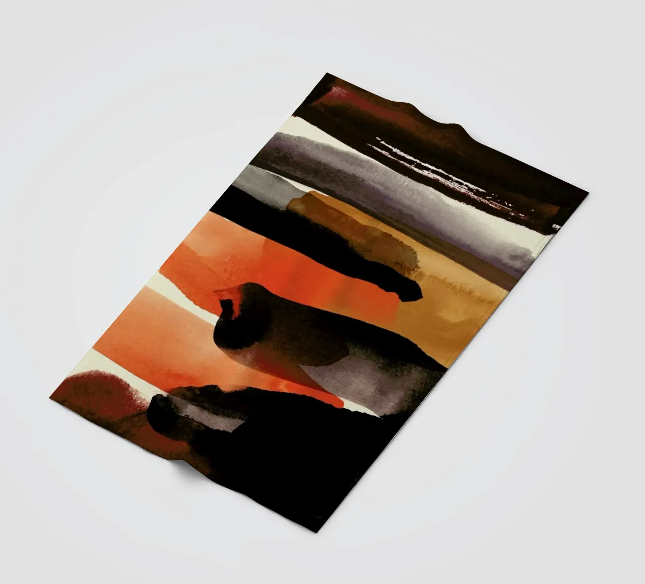 Burntsienna Fleecedecke von STUDIO LEEMO