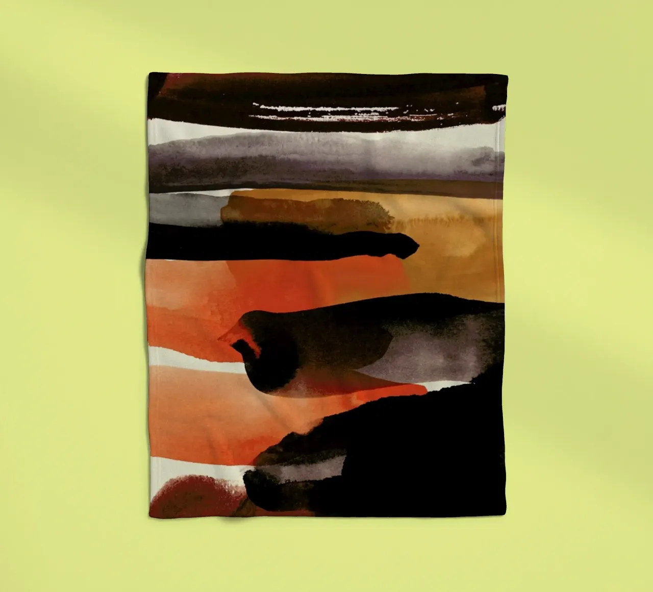 Burntsienna Fleecedecke von STUDIO LEEMO