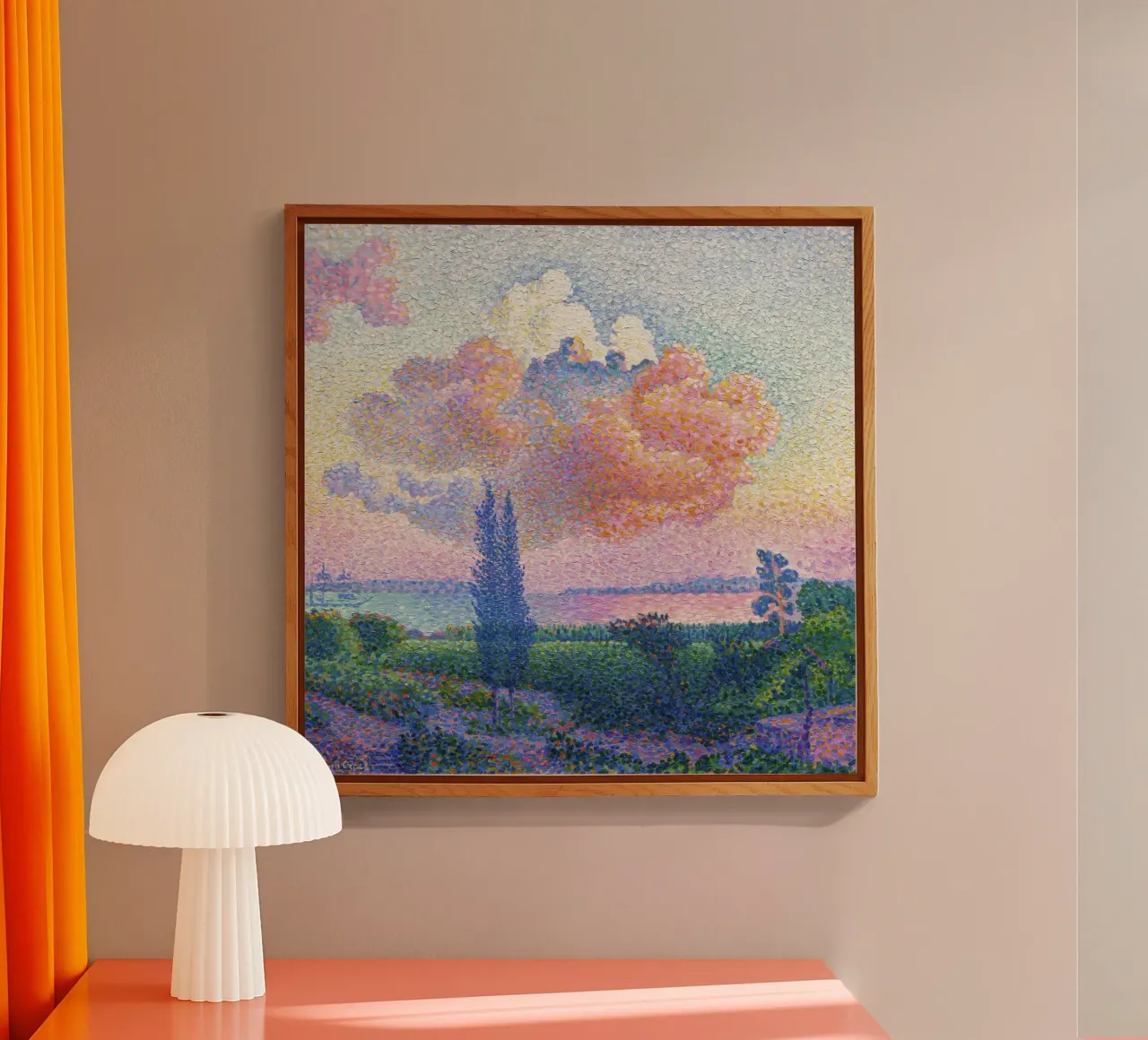 Henri-Edmond Cross - La nuvola rosa (1896) plexiglass da Venus Art