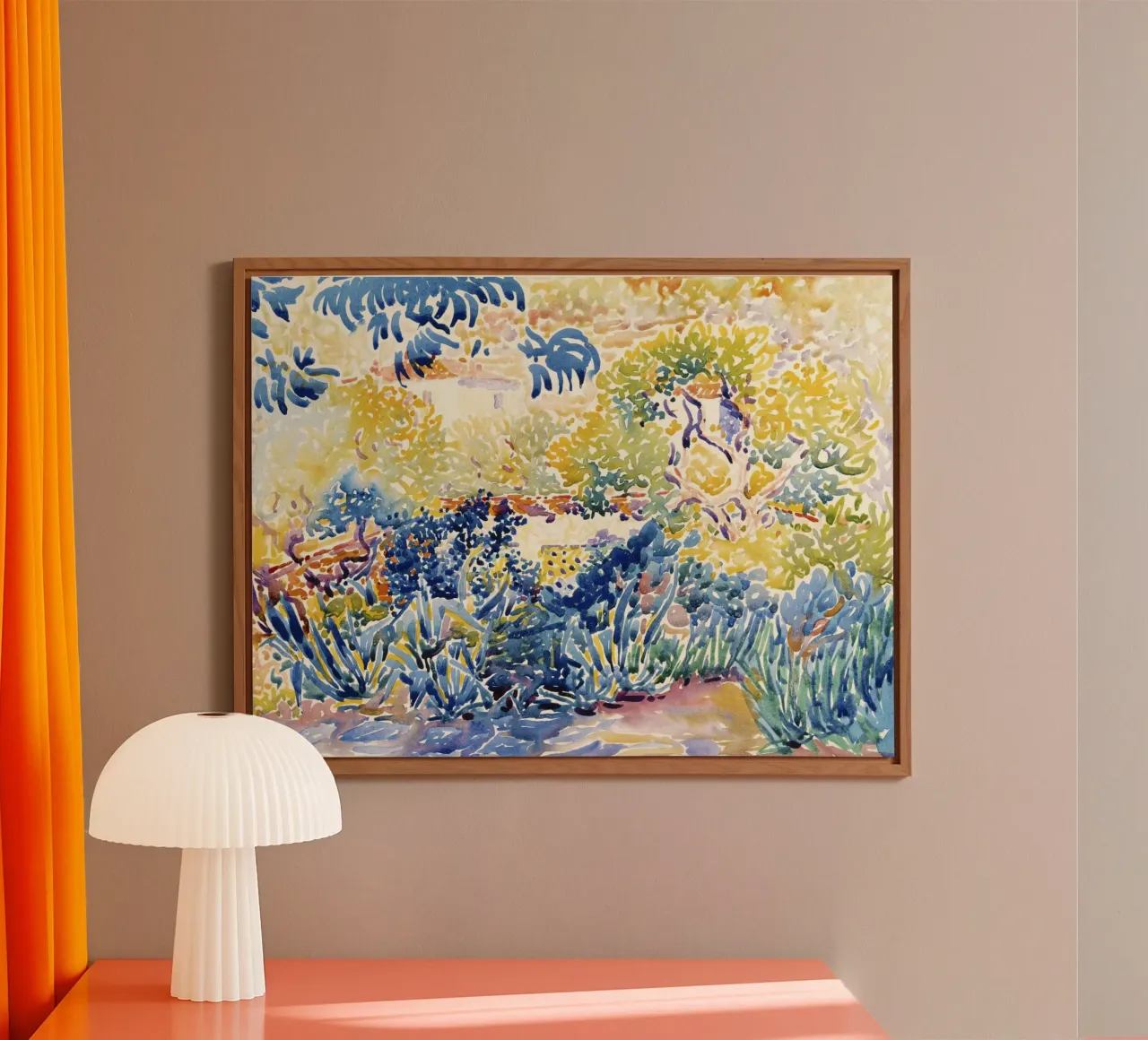 Henri-Edmond Cross - Der Garten des Künstlers in Saint-Clair (190 Alu-Dibond von Venus Art