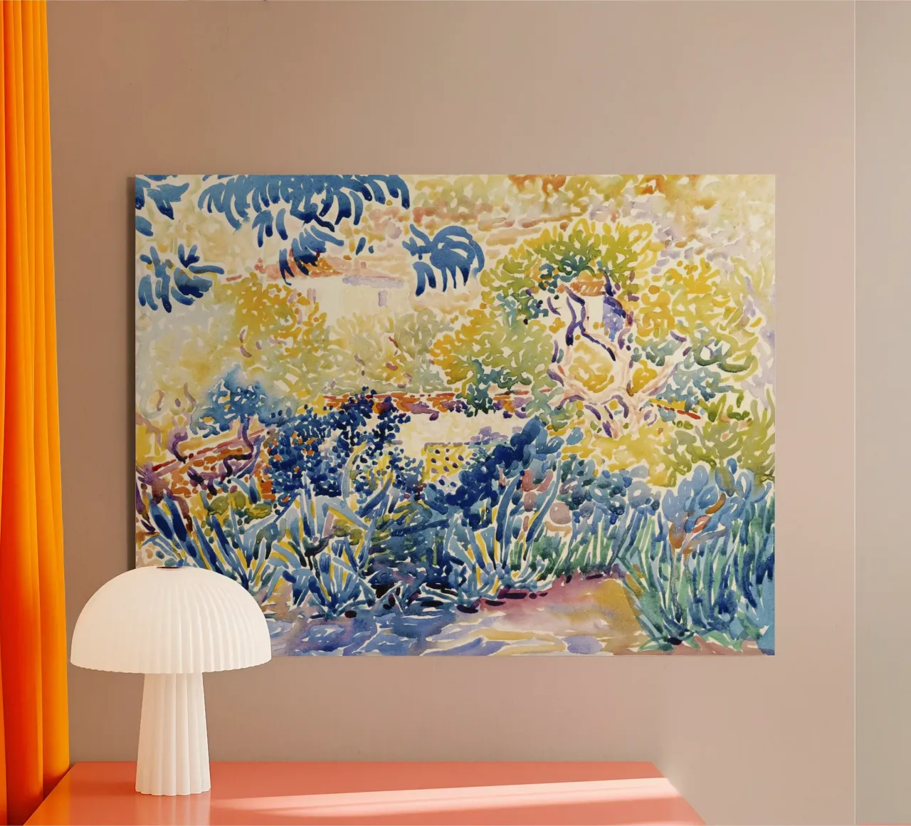 Henri-Edmond Cross - Der Garten des Künstlers in Saint-Clair (190 Alu-Dibond von Venus Art