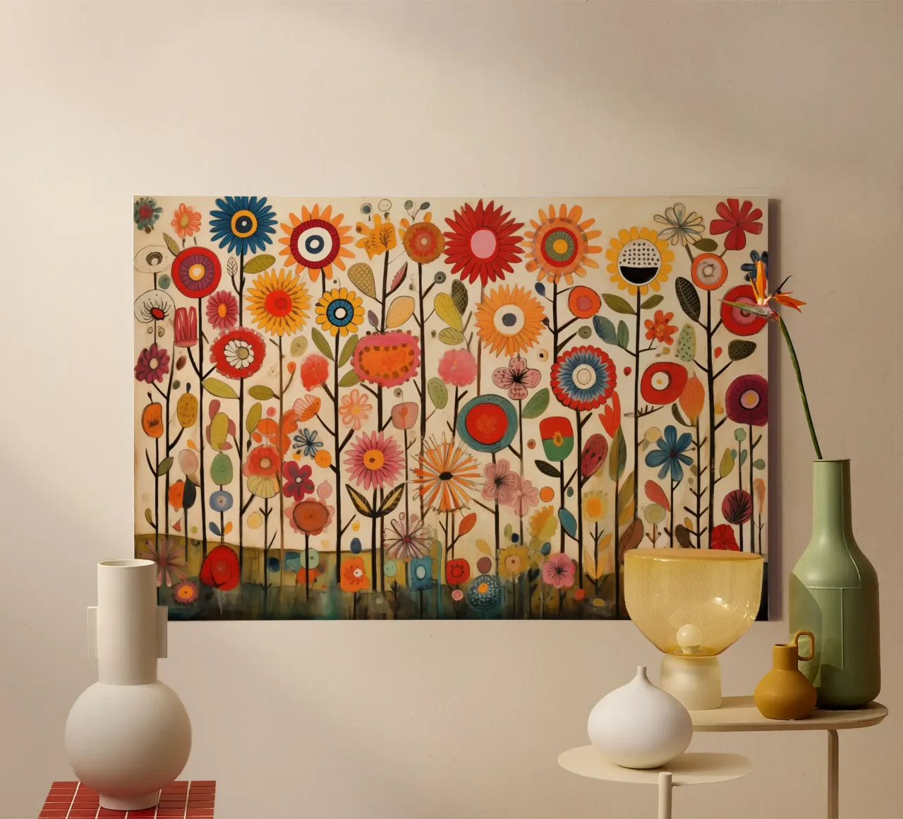 An explosion of flowers canvas by Imagine