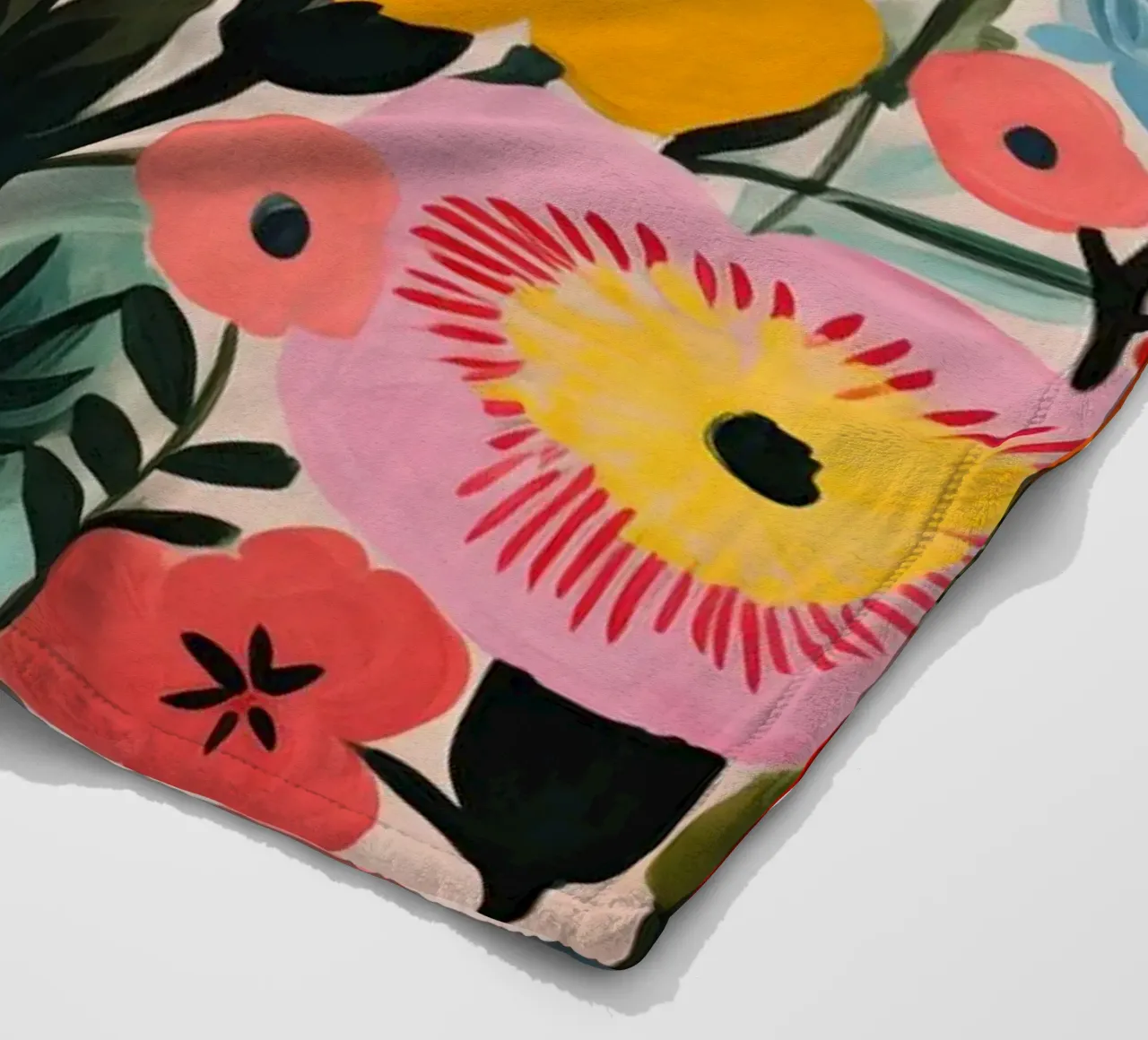 Fiori colorati coperta in pile da Imagine