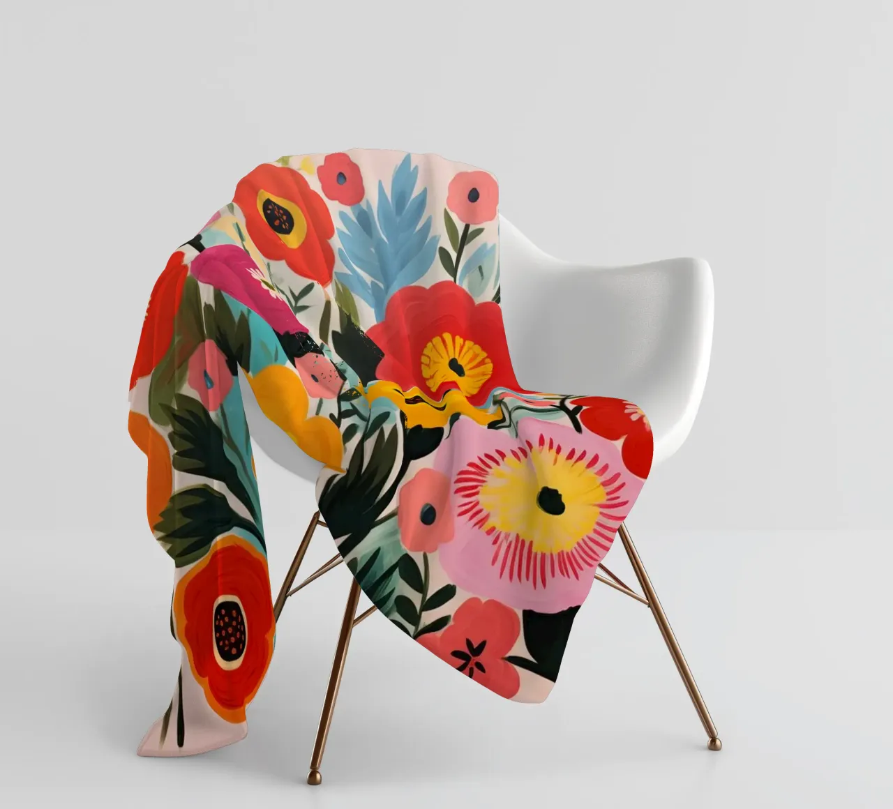 Fiori colorati coperta in pile da Imagine