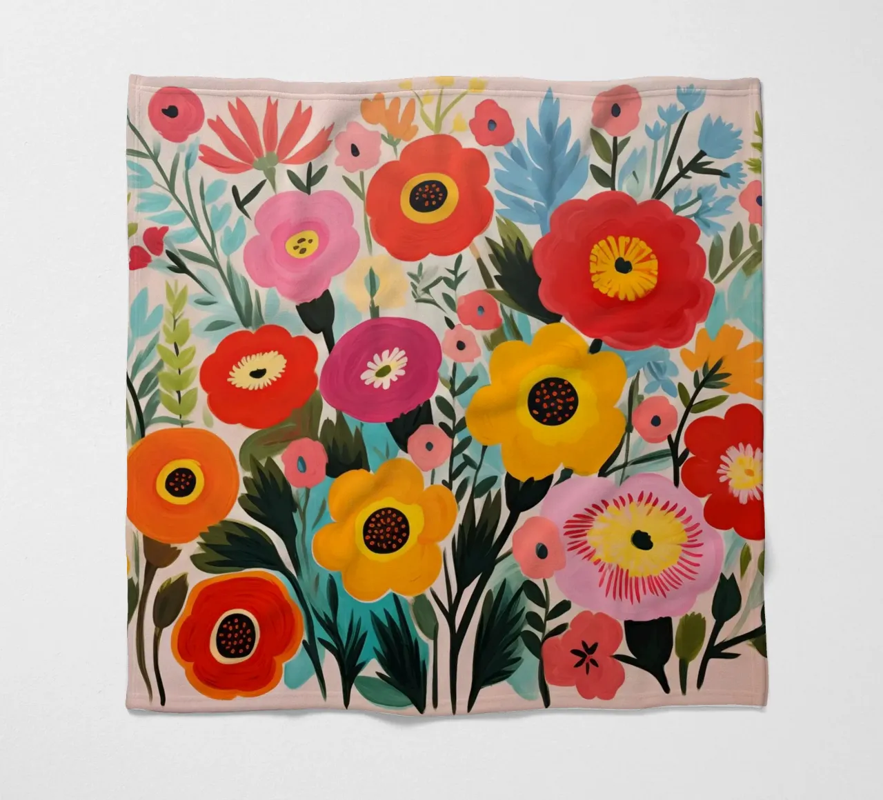 Fiori colorati coperta in pile da Imagine
