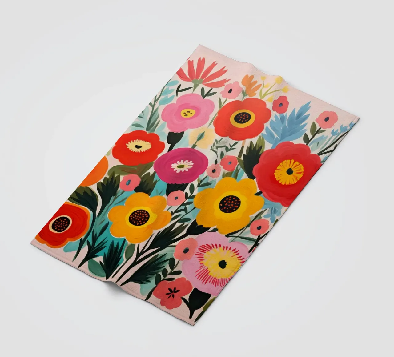 Fiori colorati coperta in pile da Imagine
