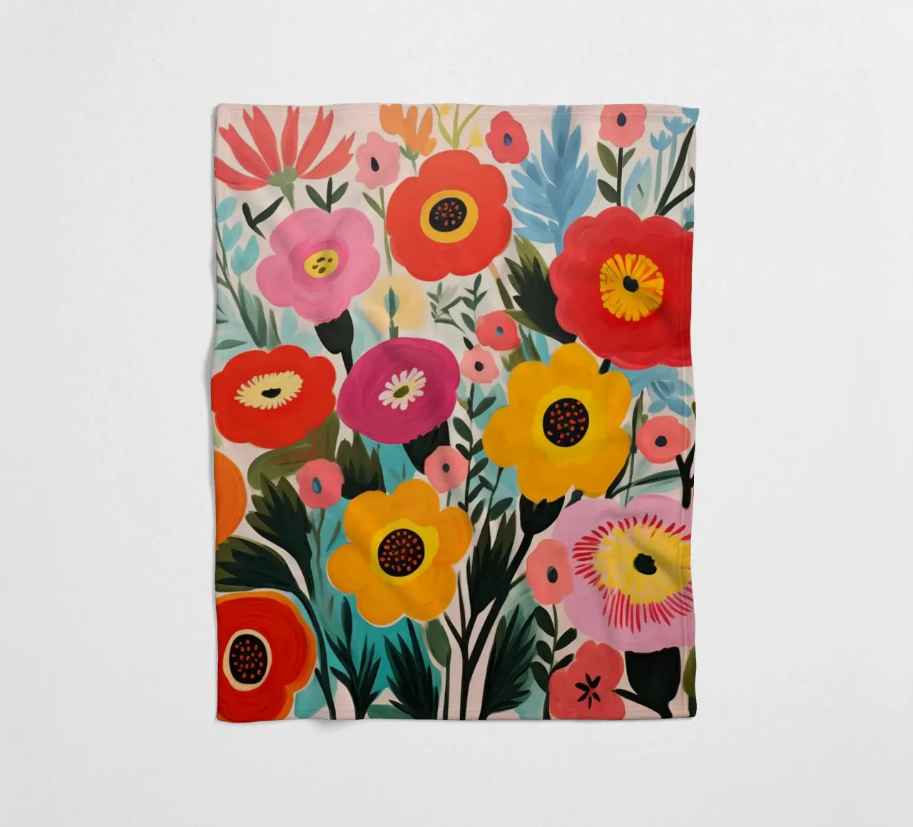 Fiori colorati coperta in pile da Imagine