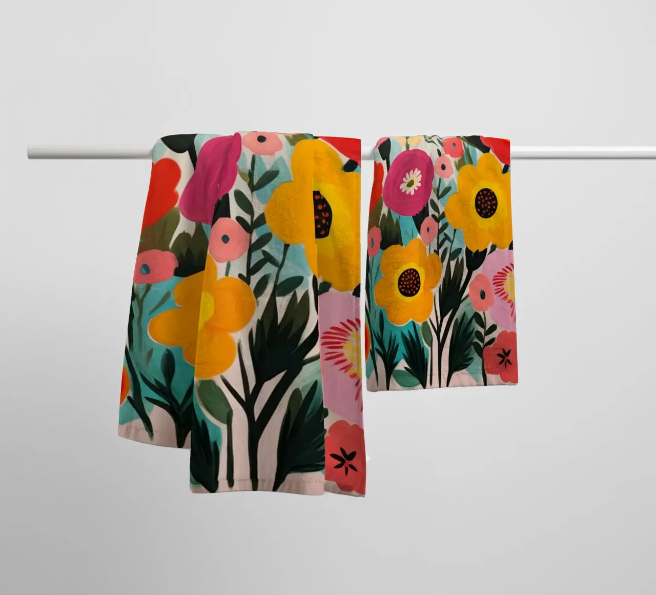 Fiori colorati asciugamano da bagno da Imagine