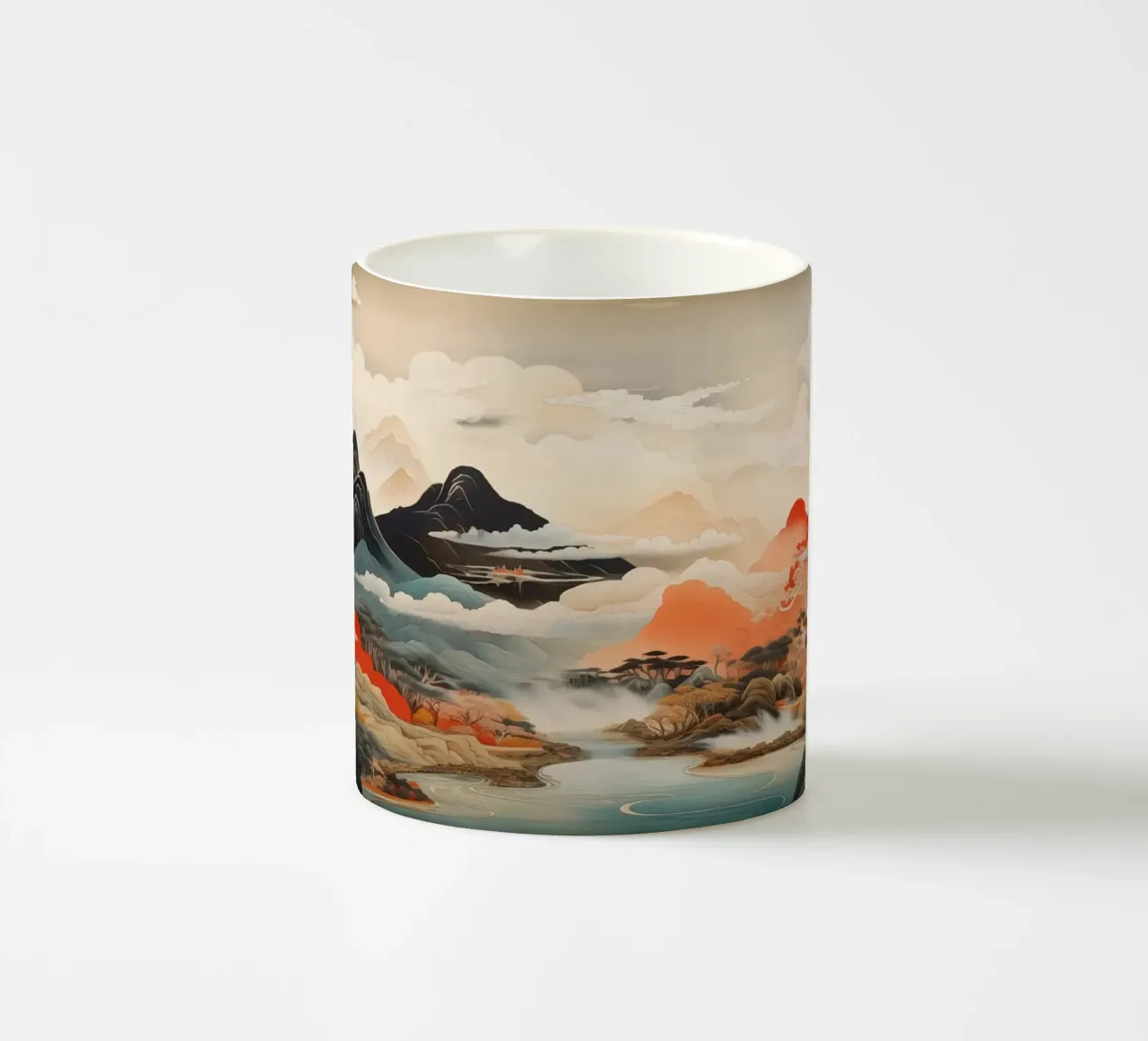Paesaggio astratto giapponese tazza in ceramica da Imagine