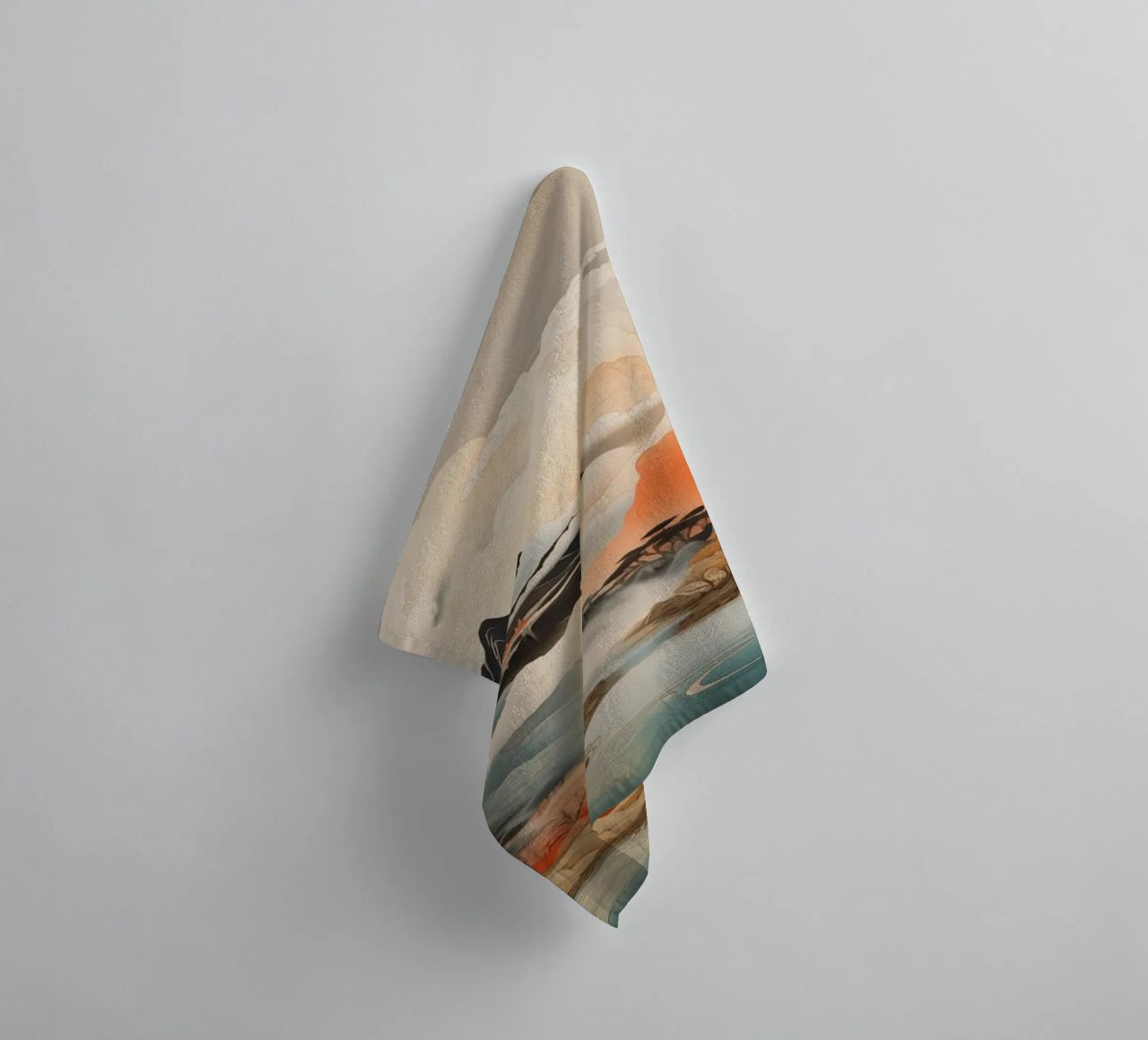 Abstract Japans landschap badhanddoek van Imagine