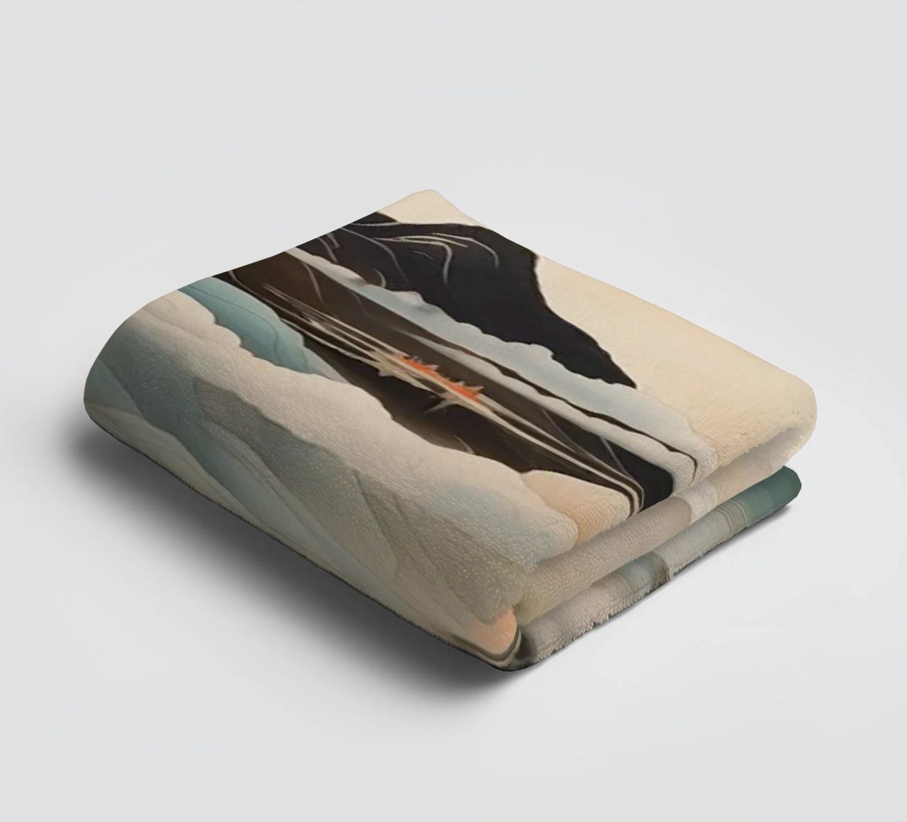 Abstract Japans landschap badhanddoek van Imagine