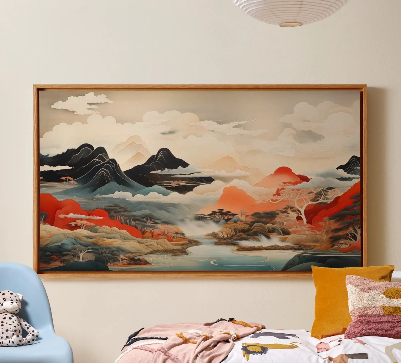 Abstract Japans landschap canvas van Imagine