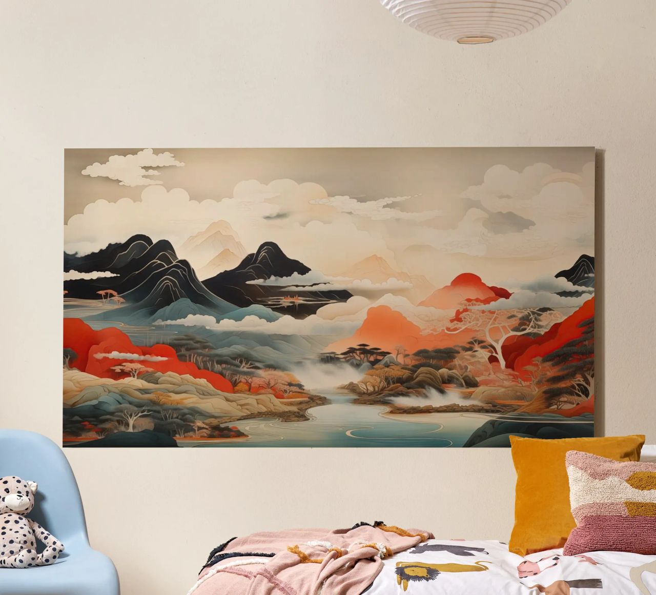Abstract Japans landschap canvas van Imagine