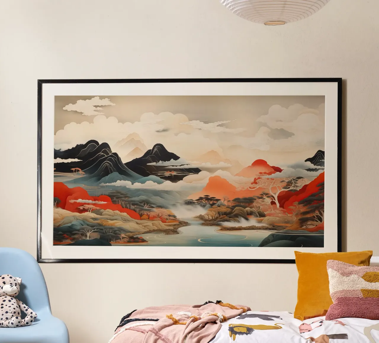 Paesaggio astratto giapponese poster da Imagine