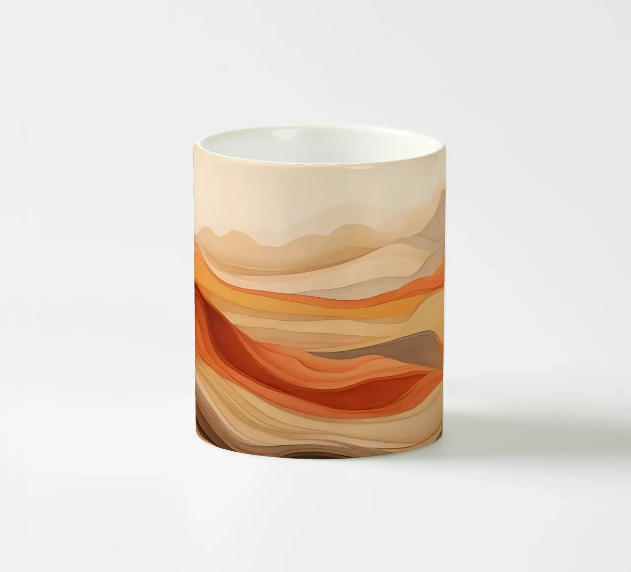 Abstract desert ceramic mug by Imagine