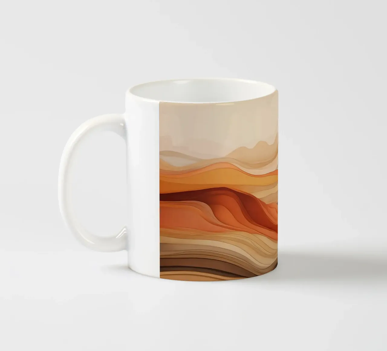 Abstract desert ceramic mug by Imagine