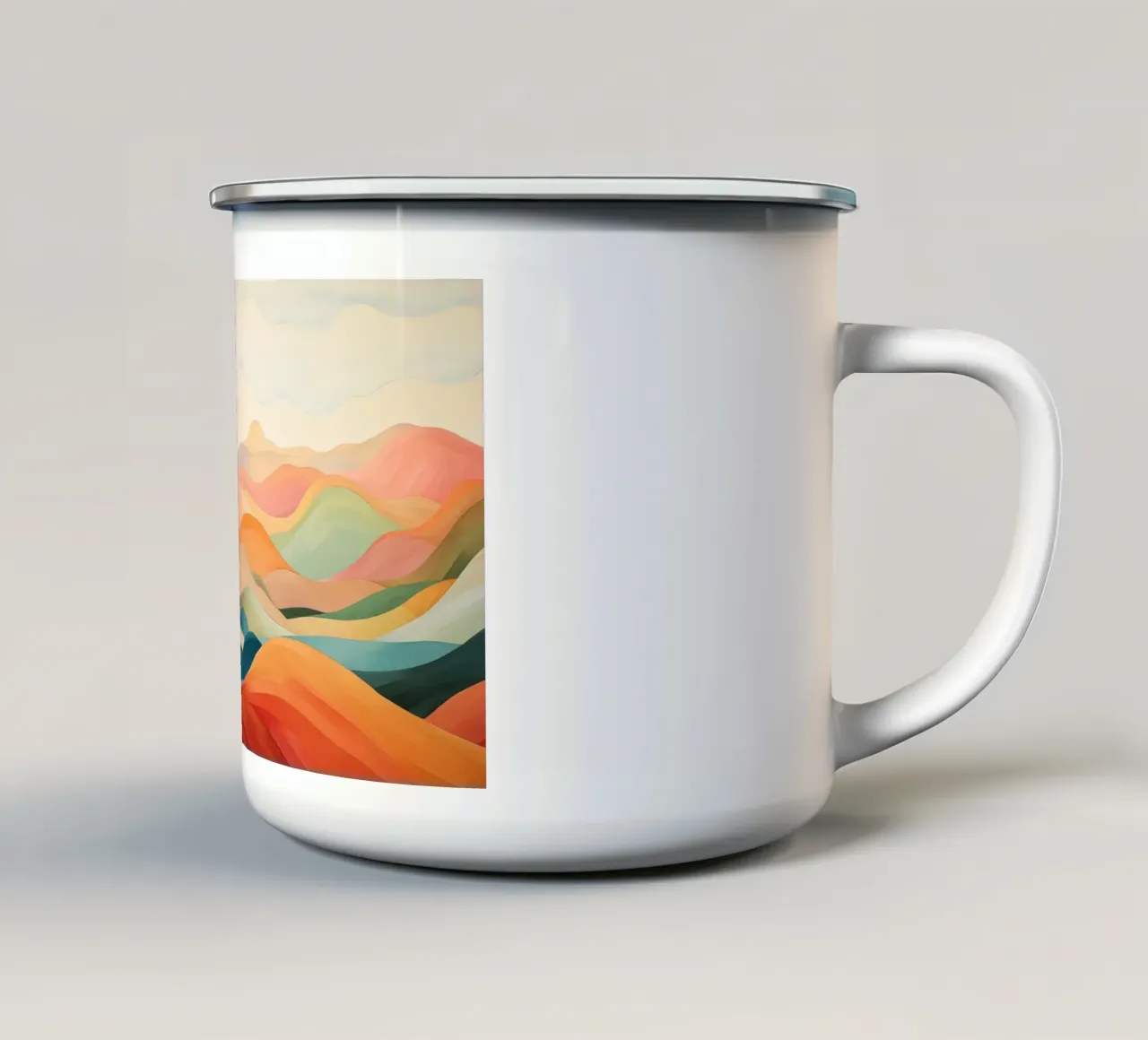Paesaggio astratto tazza in smalto da Imagine