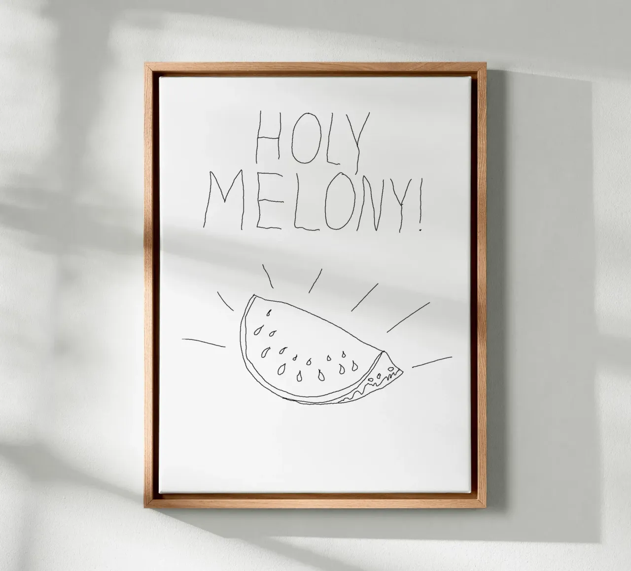 Holy Melony - Melon Divine canvas met Baklijst van FruityNoodly