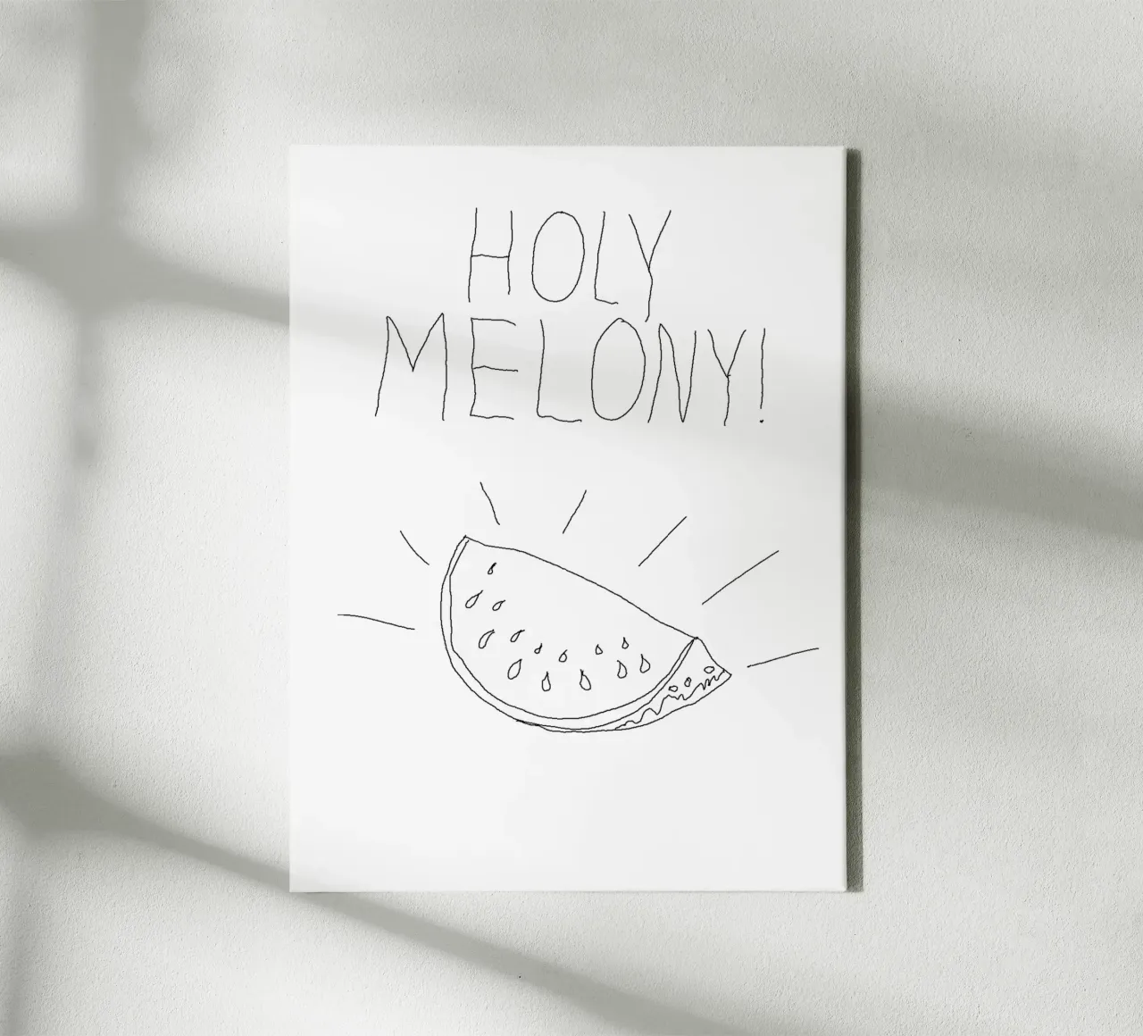 Holy Melony - Melon Divine canvas met Baklijst van FruityNoodly