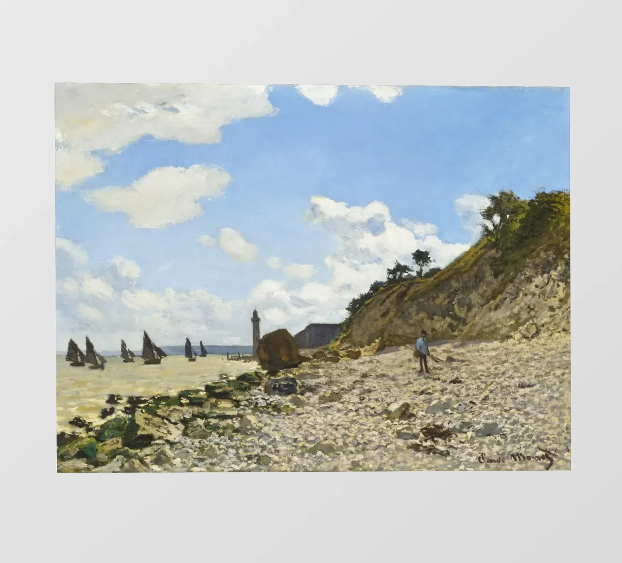 Claude Monet – The Beach at Honfleur (1864–1866) telo in pvc da Monet Art Prints