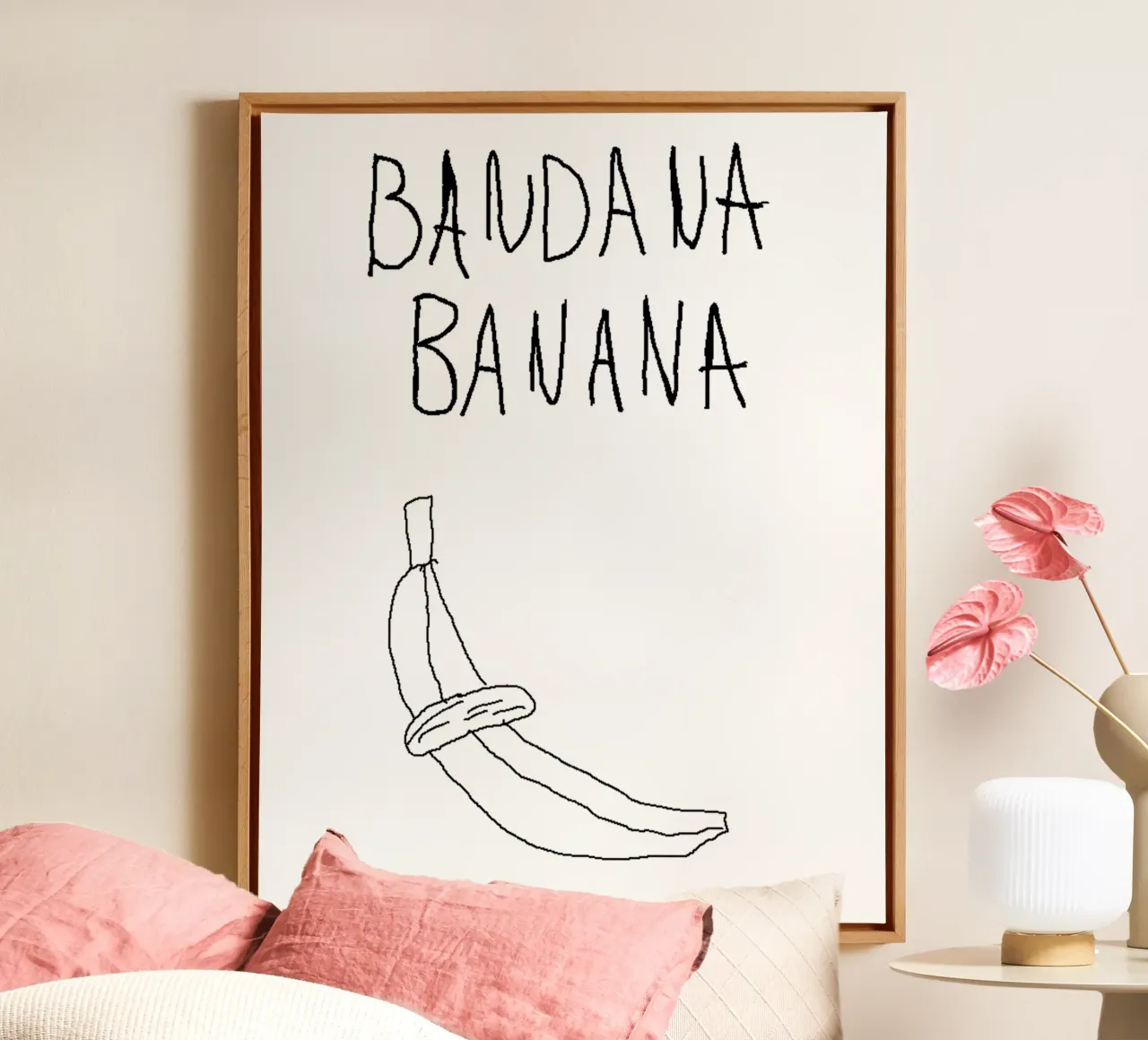 Bandana Banana - Peel power and tropical swag canvas met Baklijst van FruityNoodly