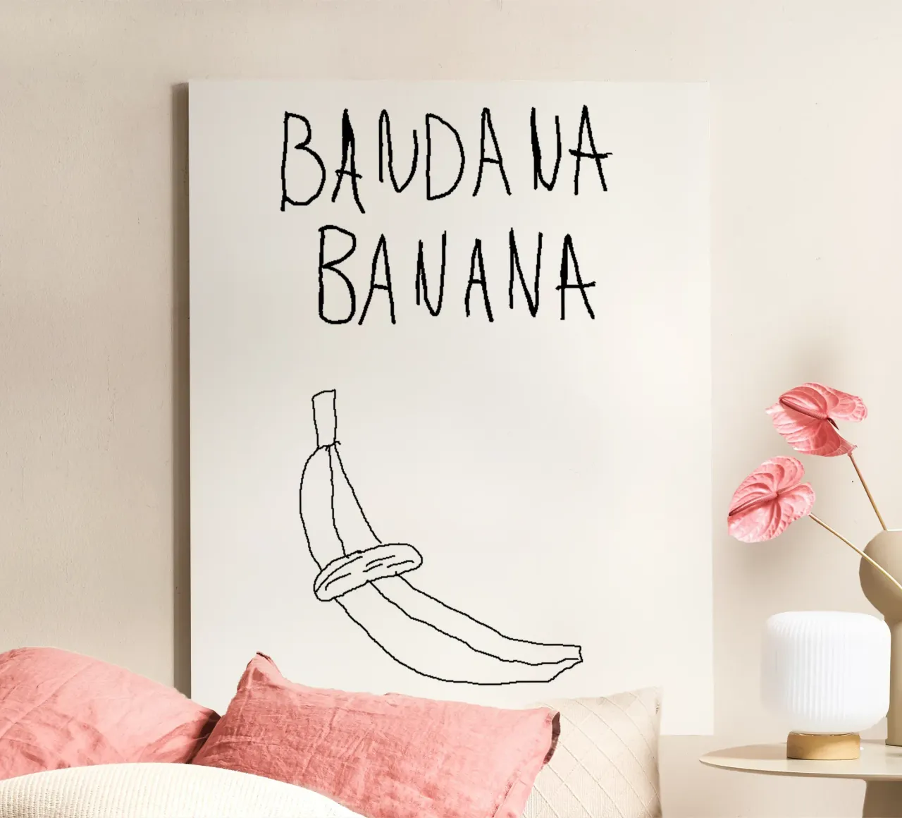 Bandana Banana - Peel power and tropical swag canvas met Baklijst van FruityNoodly